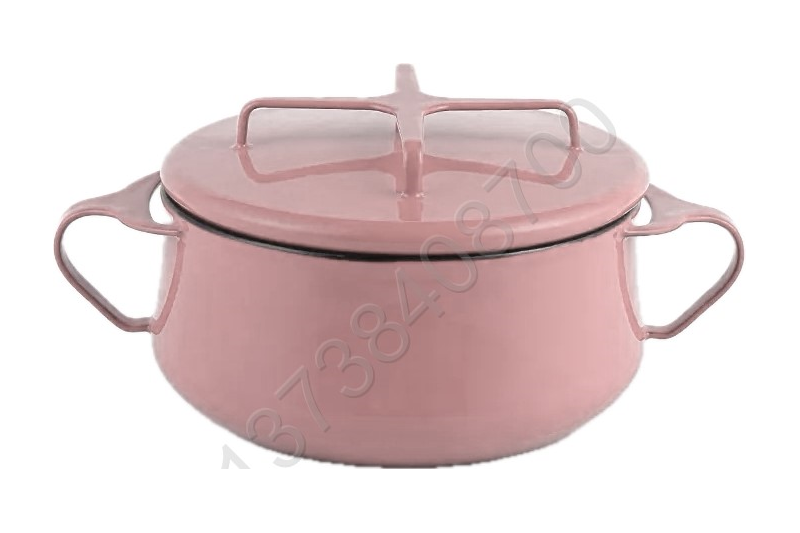 20cm/24cm European Style Colorful Enamel Coated Cookware Pot With Enamel Cover And Enamel Handles