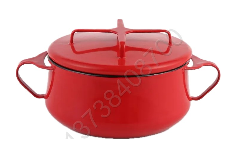 20cm/24cm European Style Colorful Enamel Coated Cookware Pot With Enamel Cover And Enamel Handles