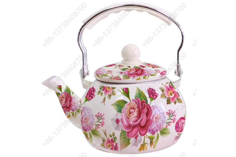 2.5L Enamel Kettle / Enamel Teapot / Enameled Watermelon Kettle With Decals